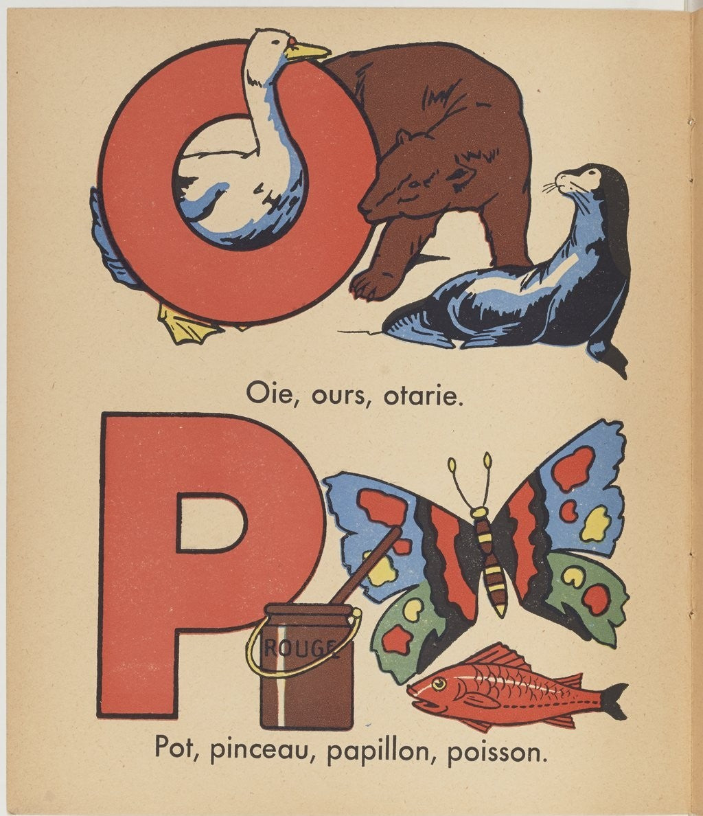 French coloring alphabet book