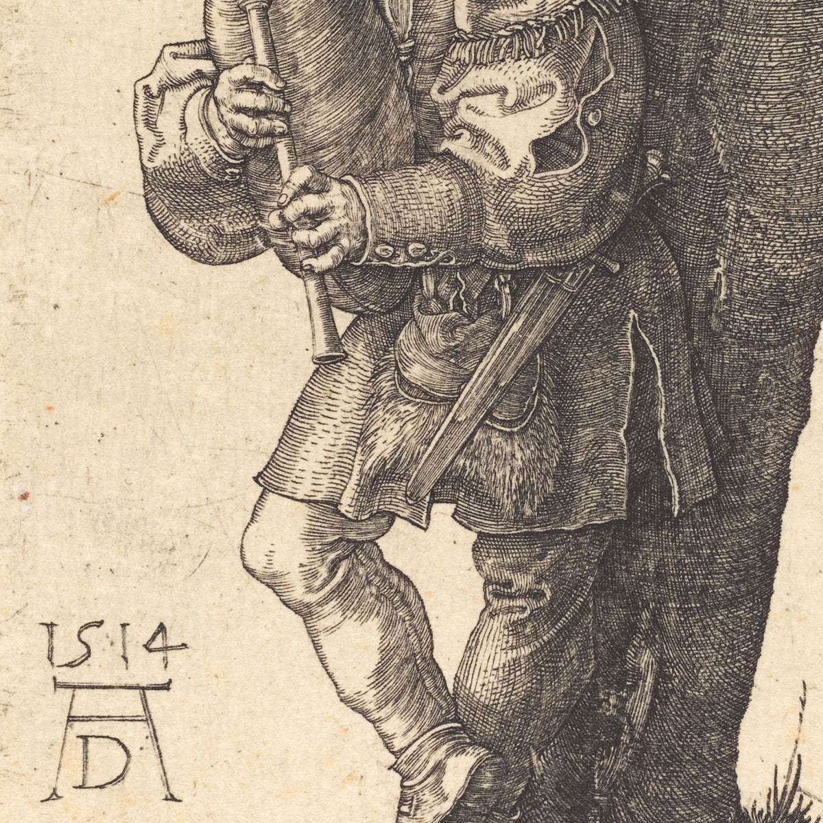 Albrecht Dürer — The Bagpiper (1514)