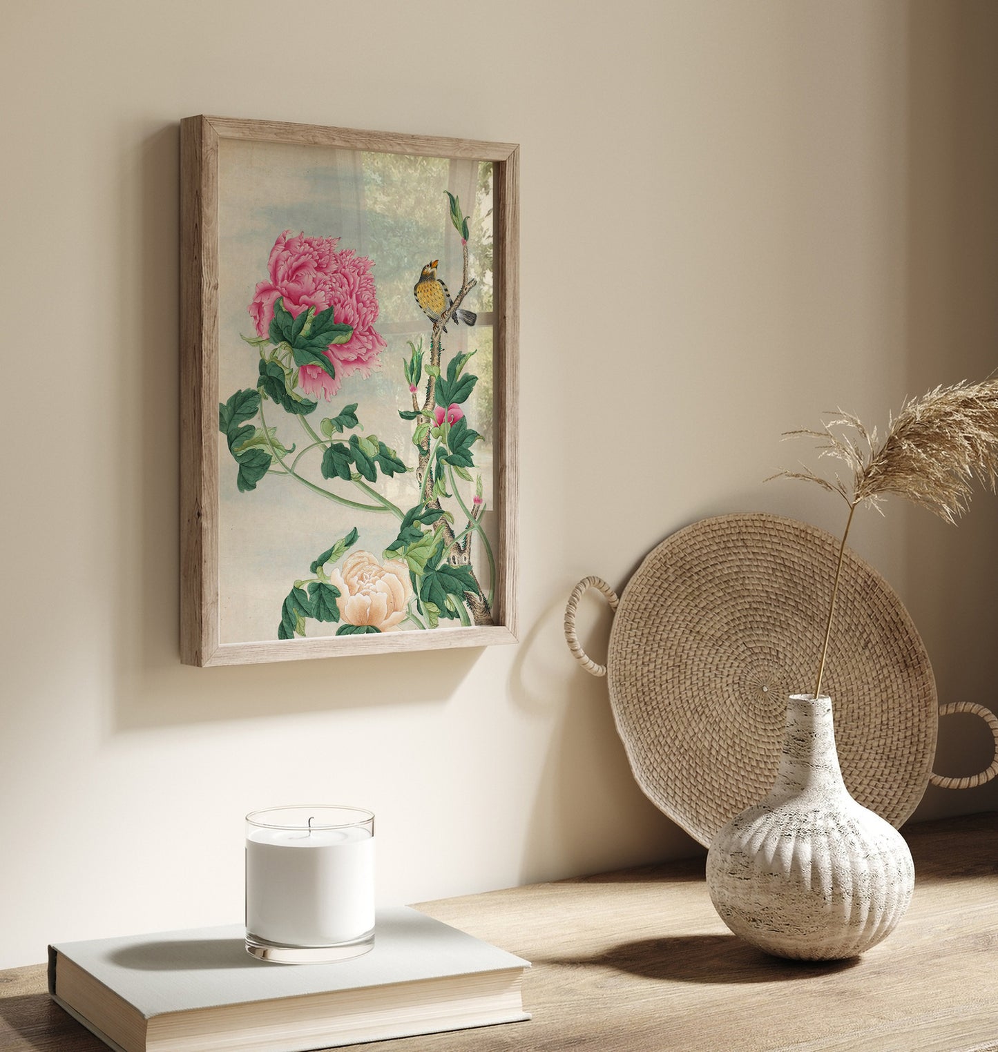 16th century Chinese birds-and-flowers watercolor