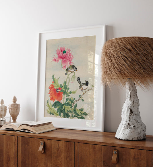 Oiseaux et fleurs