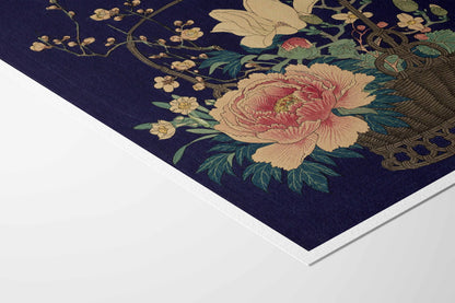 Panier de fleurs en bambou – Ohara Koson