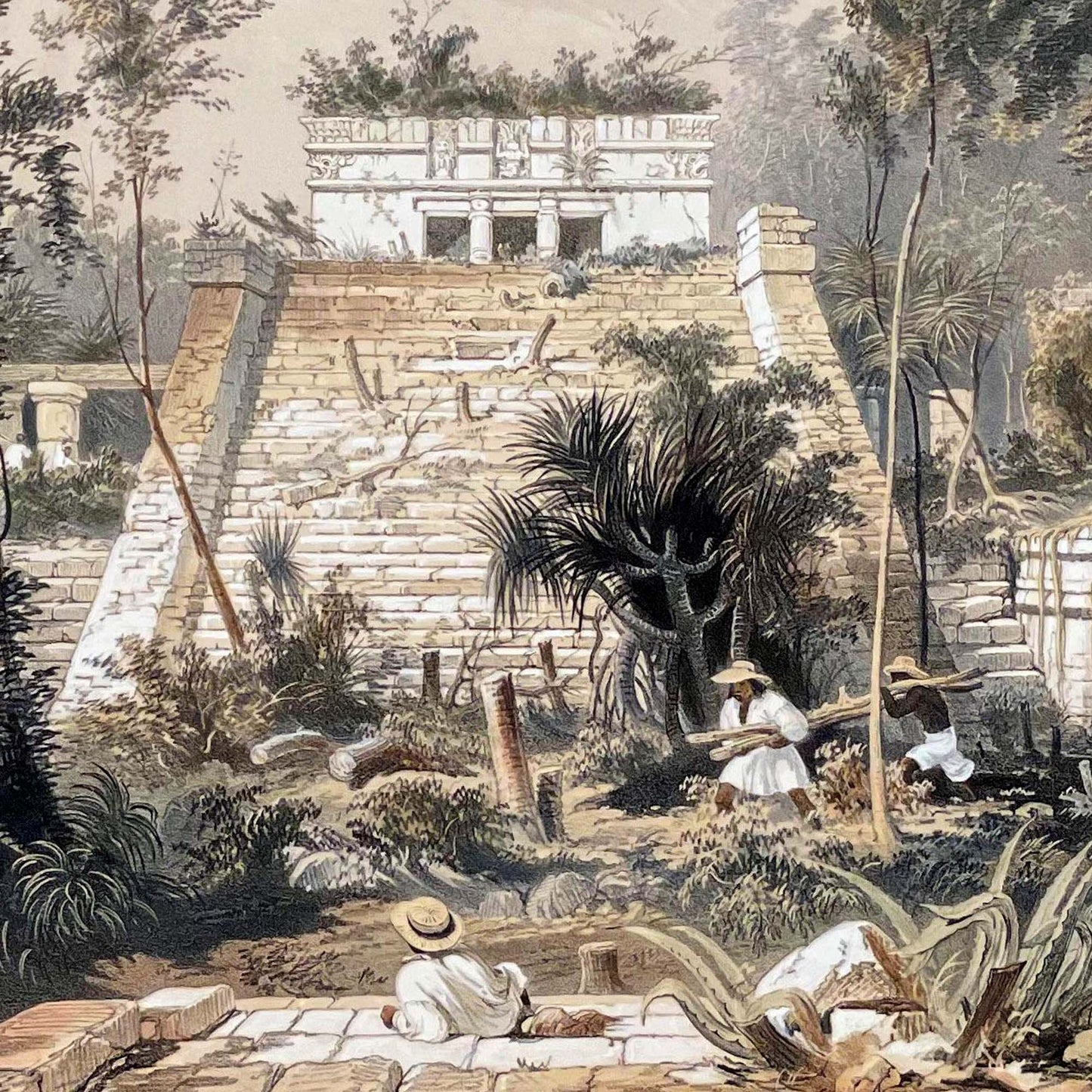 Affiche d'Art Frederick Catherwood - Le Château de Tulum Ruines Mayas