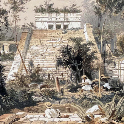 Affiche d'Art Frederick Catherwood - Le Château de Tulum Ruines Mayas