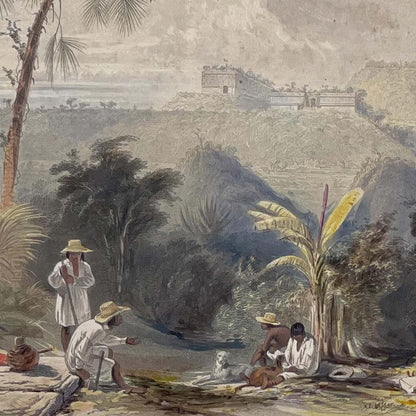 Frederick Catherwood - General View of Uxmal Maya Ruins Art Print Poster