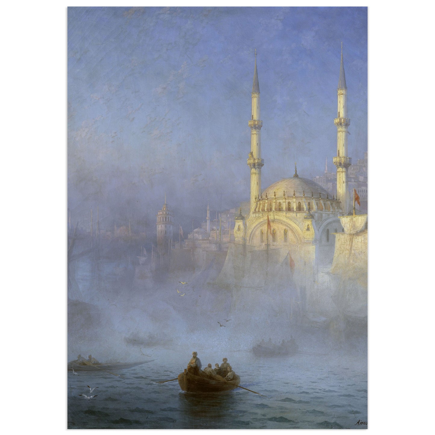 Top-Kahné, paysage de Constantinople par Ivan Aivazovsky