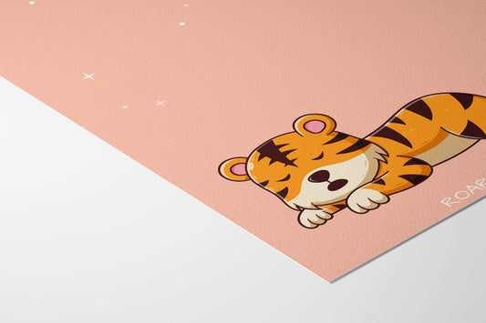 Tigre endormi — Affiche à imprimer