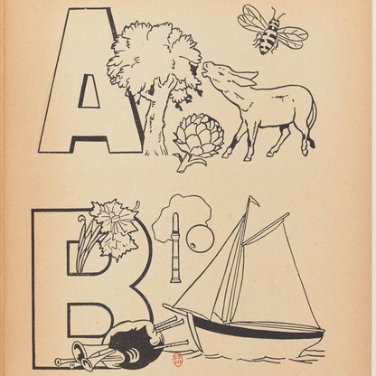 Vintage Alphabet Coloring Book – Digital Download PDF