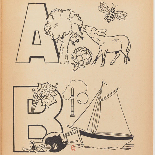 Vintage Alphabet Coloring Book – Digital Download PDF