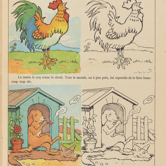 Gédéon’s Farm – Vintage Coloring Book by Benjamin Rabier (16 pages, PDF)