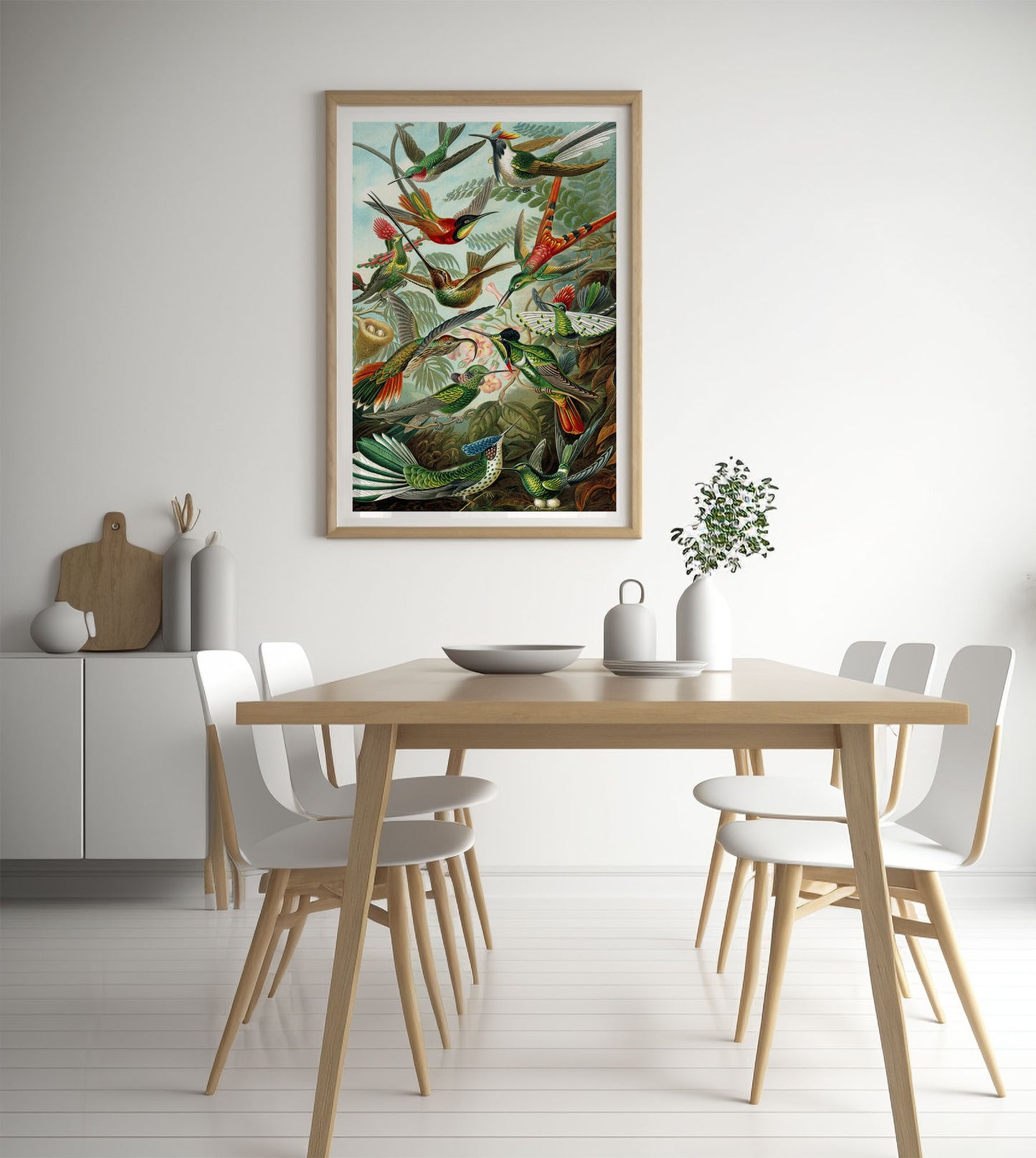 Hummingbirds vintage print, Ernst Haeckel