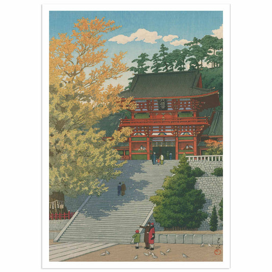 Hasui Kawase poster - Tsuruoka Hachimangu