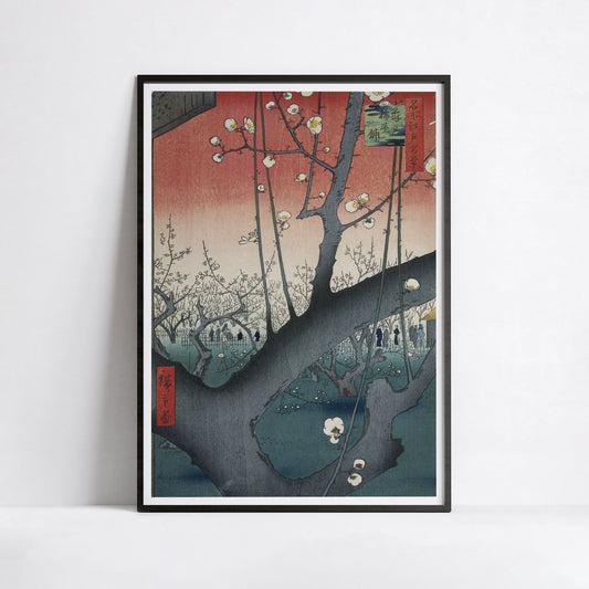 Jardin de pruniers à Kameido, Utagawa Hiroshige 