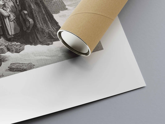 The Cicada and the Ant – Art Print from Gustave Doré’s Fables of La Fontaine