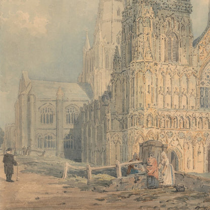 La Cathédrale de Lichfield, Staffordshire — Thomas Girtin (1794)