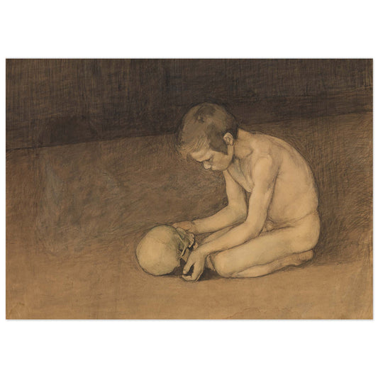 Garçon avec un crâne – Magnus Enckell, tirage d’art luxe