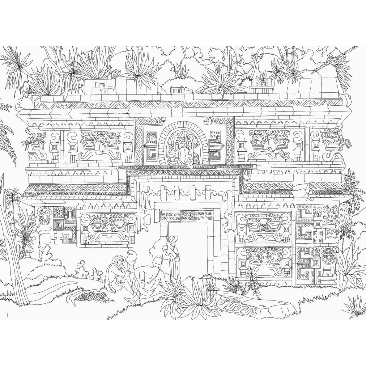 Livre de coloriage - Civilisation Maya