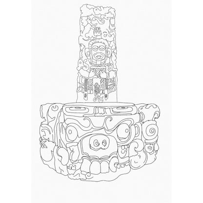 Livre de coloriage - Civilisation Maya