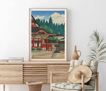 Temple Minobusan Kuonji par Kawase Hasui - Reproduction Qualité Musée 