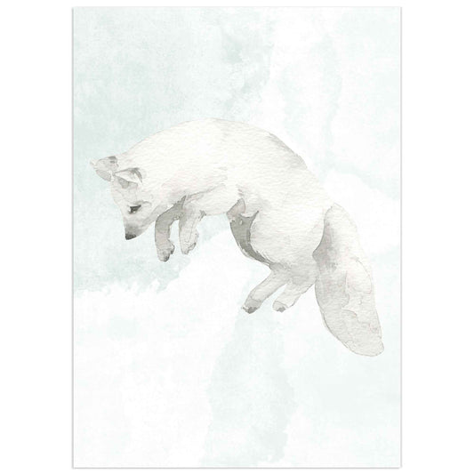 Cute Snowy Fox | Printable Wall Art