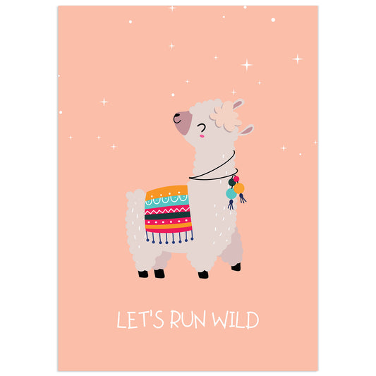 Lama mignon, chambre d'enfant Poster