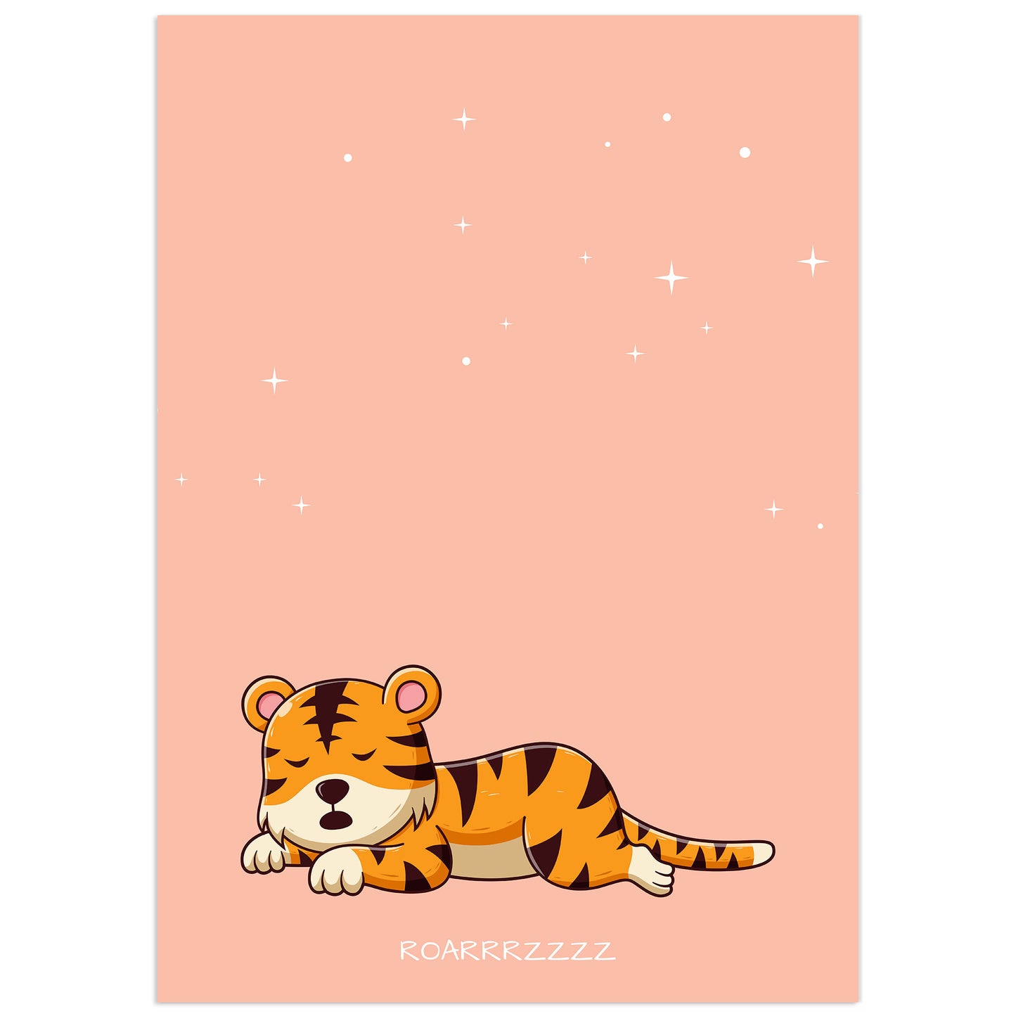 Cute Tiger Kids Room Poster