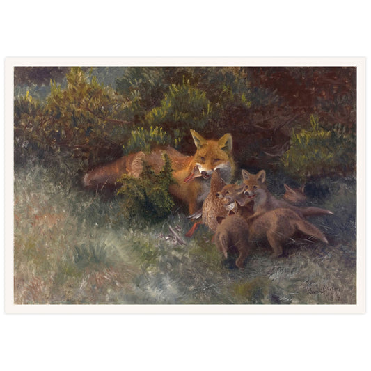 High definition print of a painting by Swedish artist Bruno Liljefors.