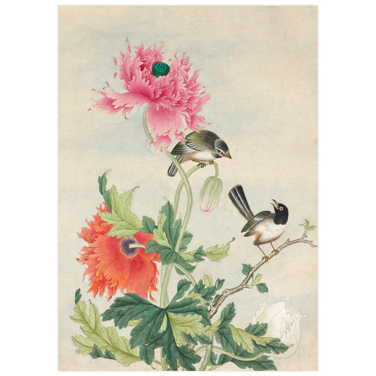 Oiseaux et fleurs