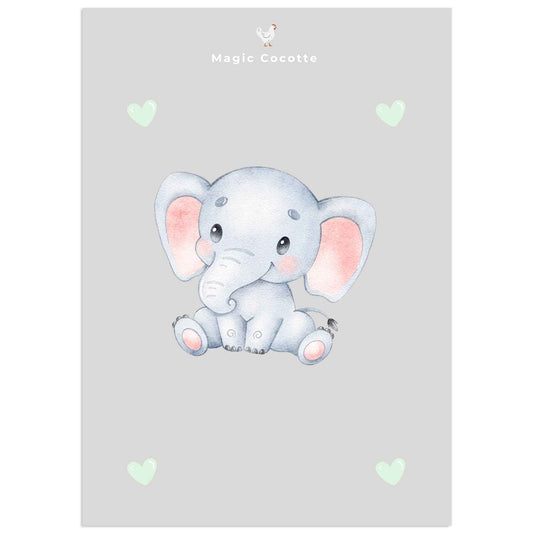 Cute Baby Elelphant | Printable Wall Art