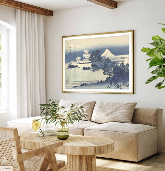 Mount Fuji in Blue (Umezawa Manor) – Hokusai Poster