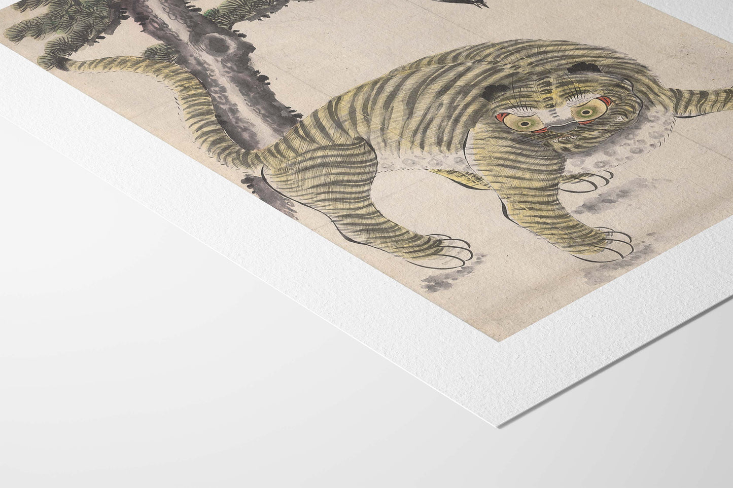 Hojakdo — Le Tigre et la Pie | Minhwa coréen | Affiche Musée national de Corée
