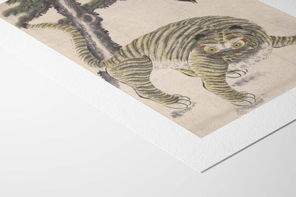 Hojakdo — Le Tigre et la Pie | Minhwa coréen | Affiche Musée national de Corée