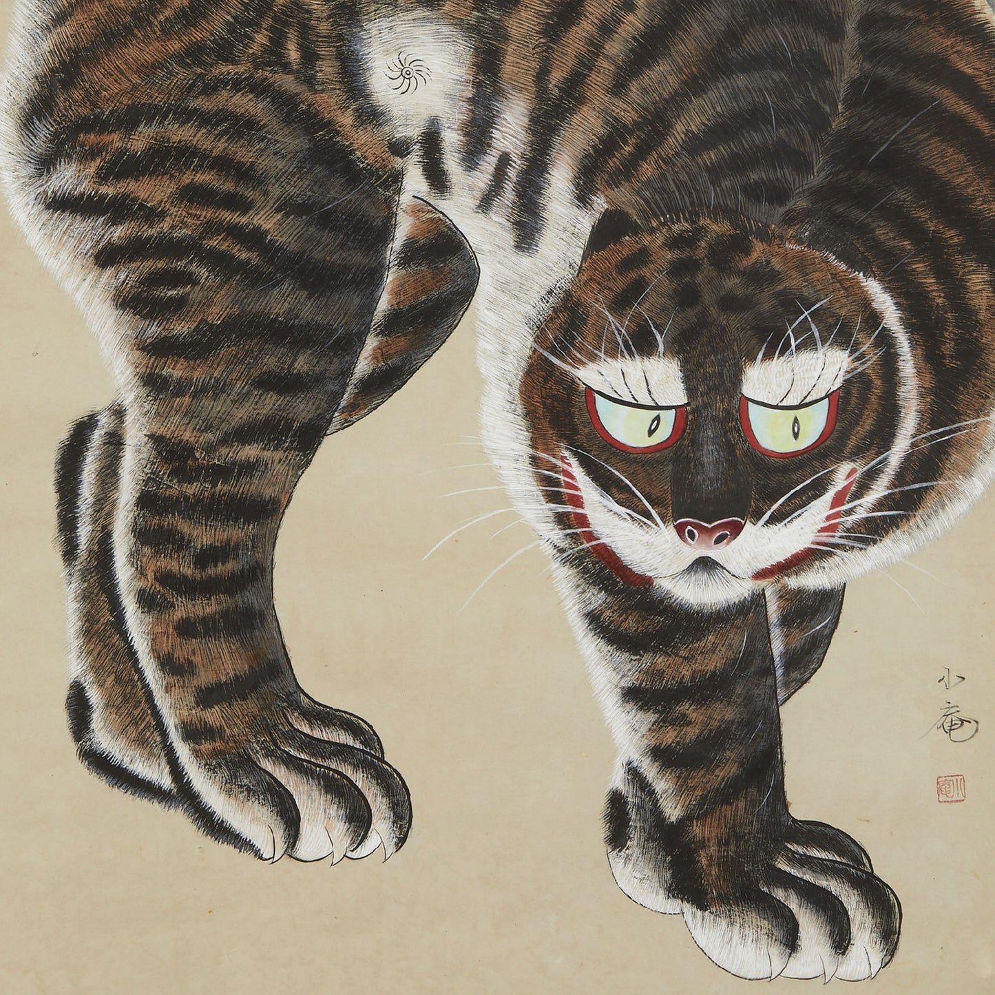 Hojakdo — Le Tigre et la Pie | Soam Lee Seong-su | Affiche d'art coréen Minhwa