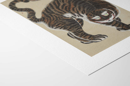 Hojakdo — Le Tigre et la Pie | Soam Lee Seong-su | Affiche d'art coréen Minhwa