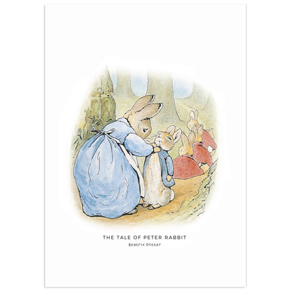 Beatrix Potter Peter Rabbit and Mrs Rabbit digital print mother son scene nursery wall art instant download vintage illustration