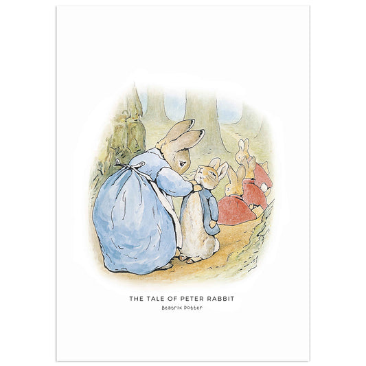 Beatrix Potter Peter Rabbit and Mrs Rabbit digital print mother son scene nursery wall art instant download vintage illustration