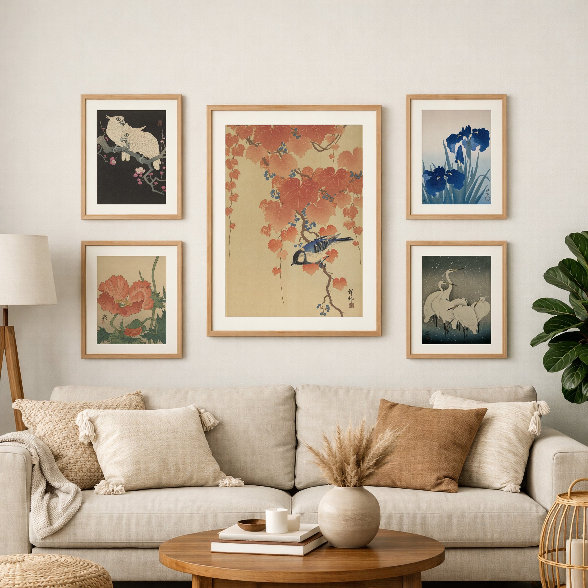 Ohara Koson Bird & Bloom Gallery Wall