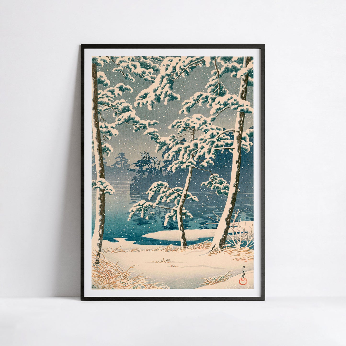 Étang de Senzoku sous la Neige — Kawase Hasui | Affiche d'Art Japonais