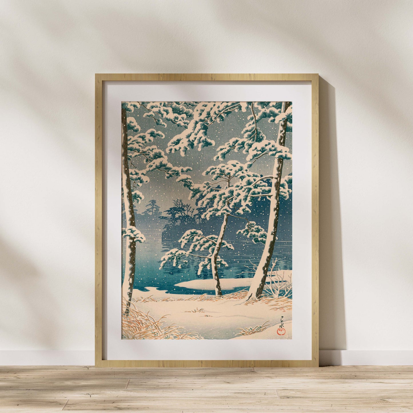 Étang de Senzoku sous la Neige — Kawase Hasui | Affiche d'Art Japonais