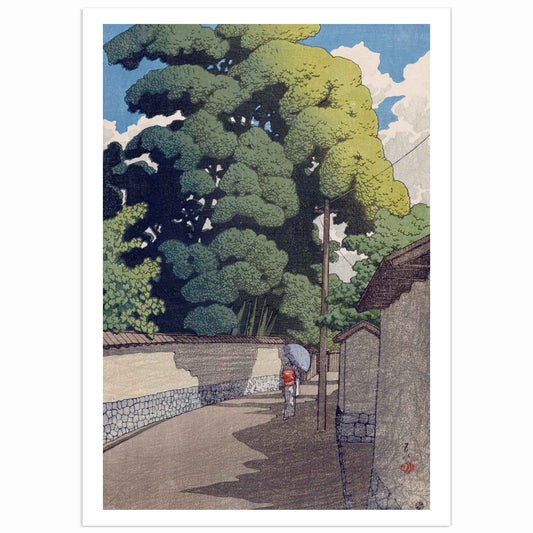 Shimohonda machi, Kanazawa (Souvenirs of Travels) a Japanese woodcut print by Kawase Hasui