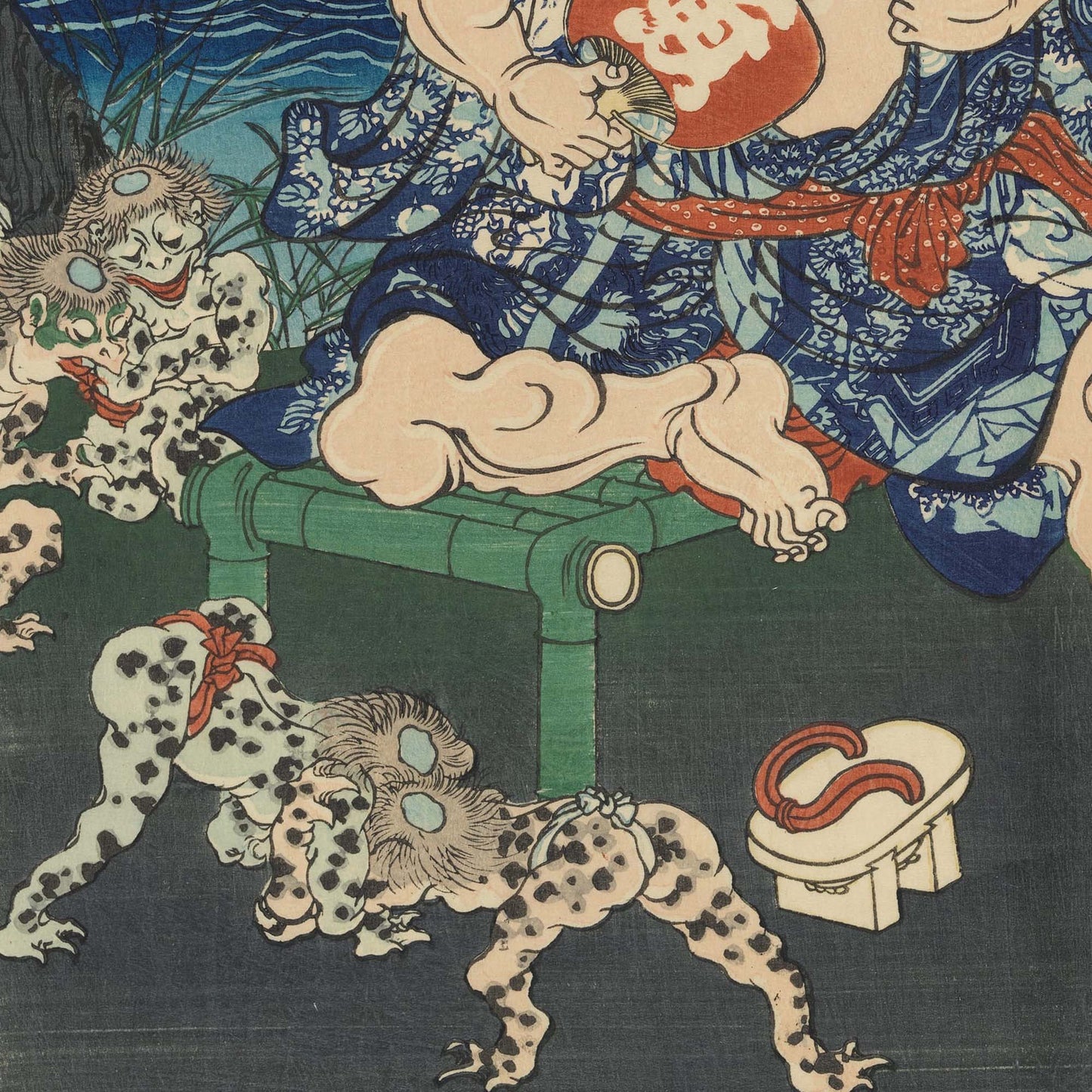 Shirafuji Genta observant des kappa en lutte, Yoshitoshi