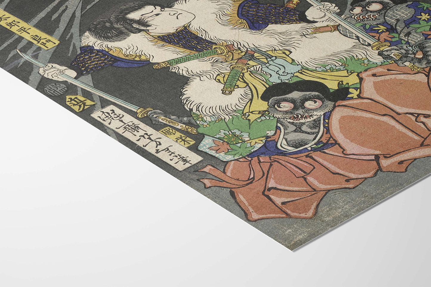 Taira Yoshikado désarmant deux gobelins, Tsukioka Yoshitoshi