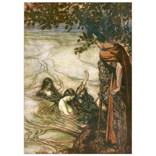 Siegfried and the Rhine girls, Arthur Rackham