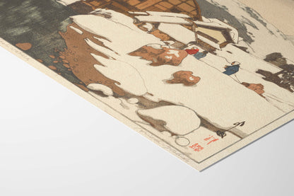 Neige à Kashiwabara | Hiroshi Yoshida | Affiche japonaise