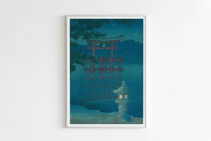 Kawase Hasui - Starry Sky at Miyajima (1928)