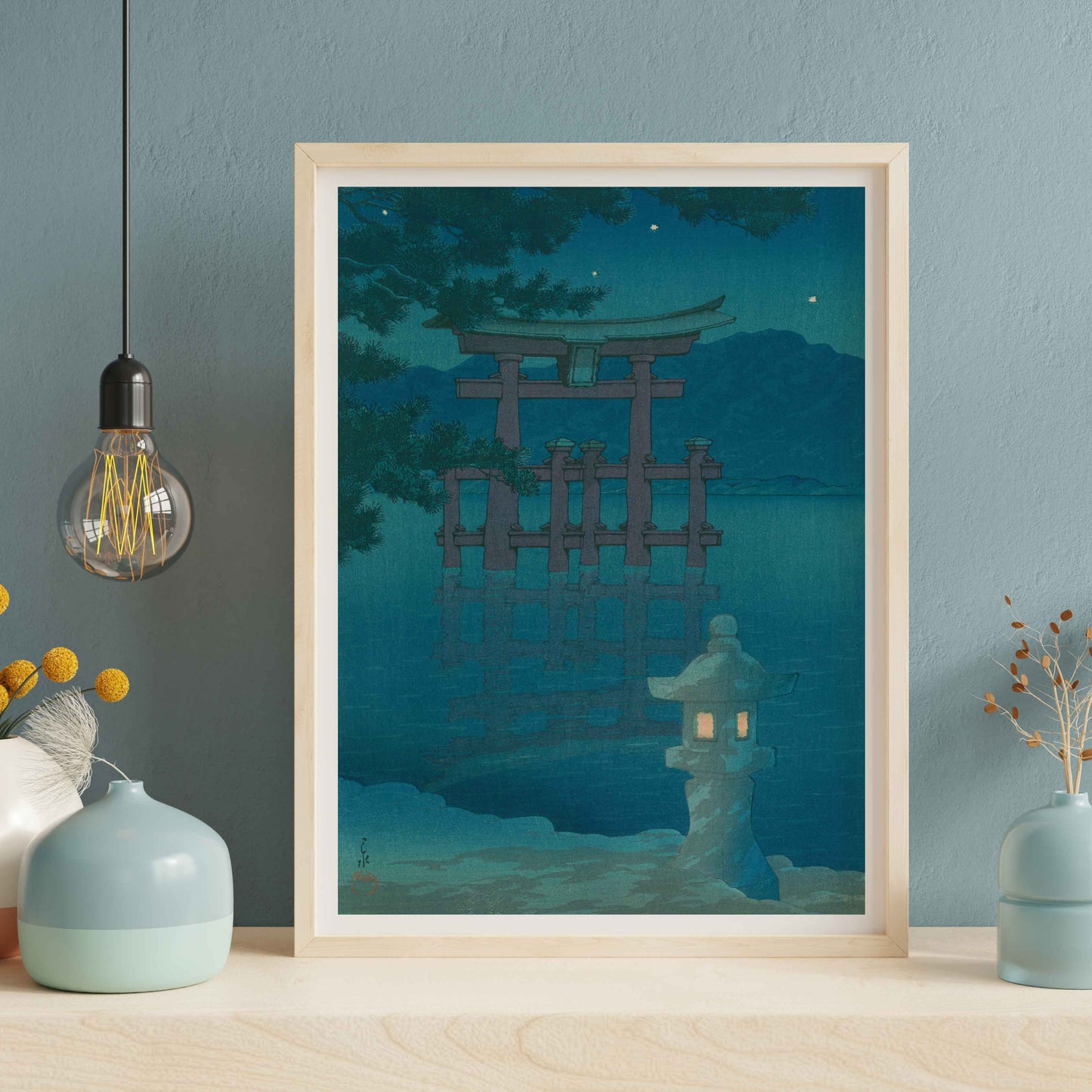 Kawase Hasui - Starry Sky at Miyajima (1928)