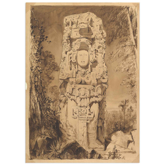 Stela at Copan - Frederick Catherwood