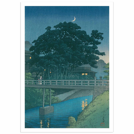 Affiche Hasui Kawase, rivière Takinogawa