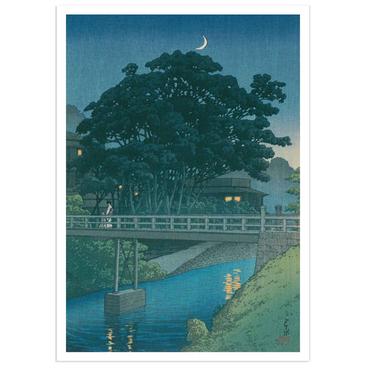 Affiche Hasui Kawase, rivière Takinogawa