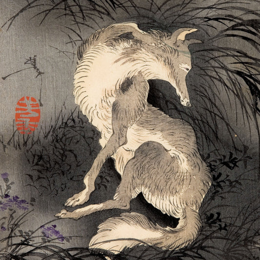 The Moon on Musashi Plain (Musashino no Tsuki) – Tsukioka Yoshitoshi Fox Print