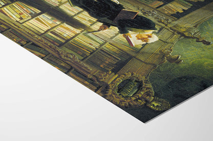 The Bookworm — Carl Spitzweg — Original Size Edition (49.5 × 26.8 cm)